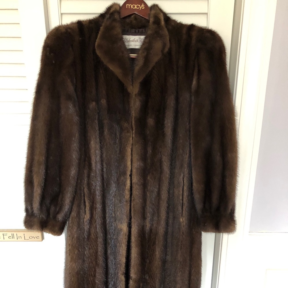 Vintage Mahogany Mink Fur Coat size 12